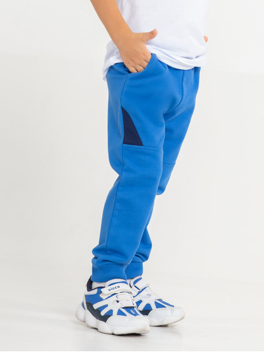 CWKB 70104-42-287 - Cherubino boys blue french terry pants - model1