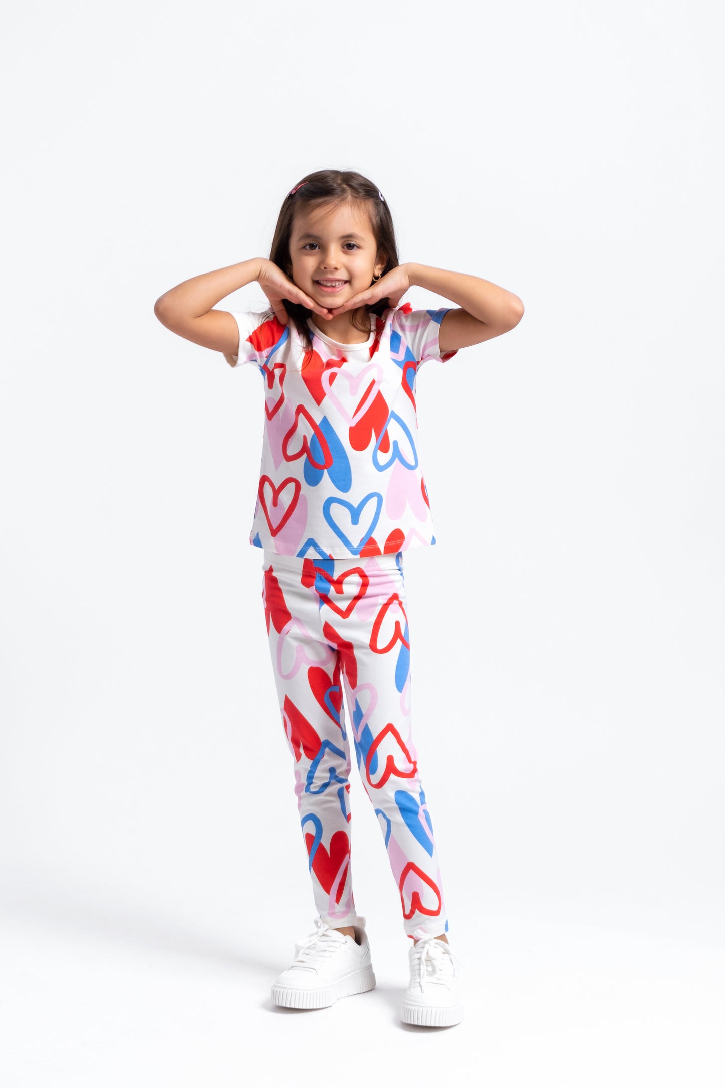 Patterned Leggings (in Heart Graffiti) - Multicolor