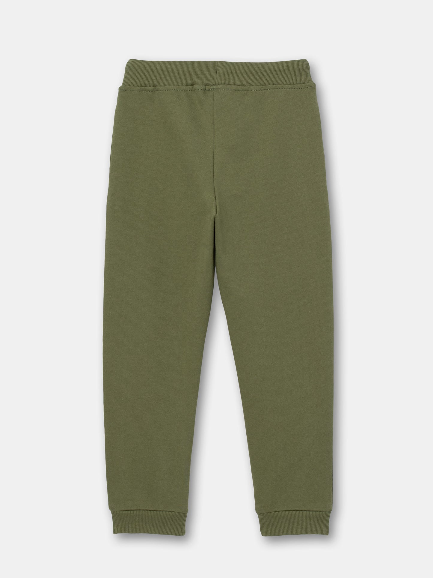 Solid Stitched Pocket Joggers with Drawstring Waistband - Olive