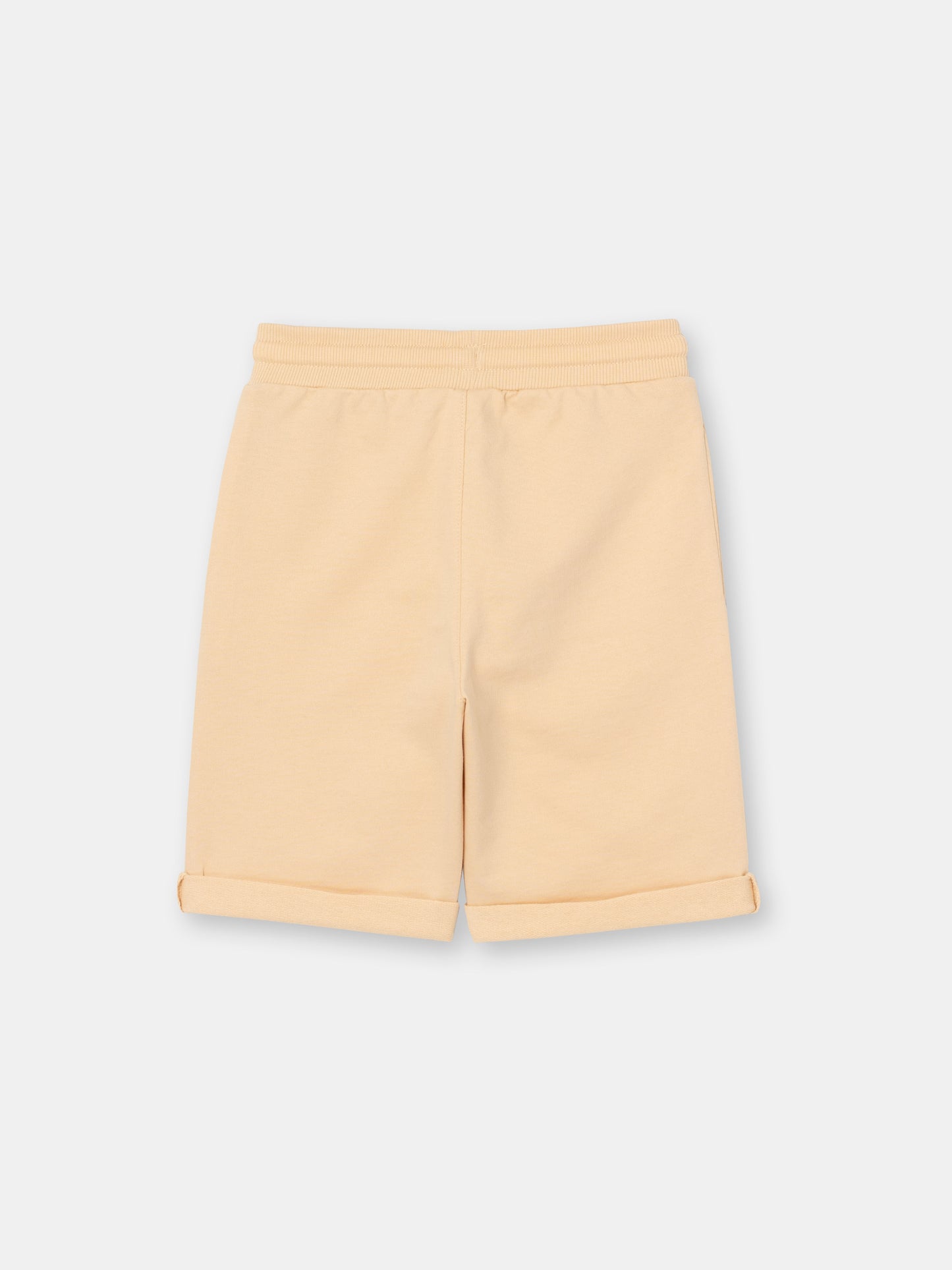 Solid Pocket Shorts with Drawstring Waistband - Brown