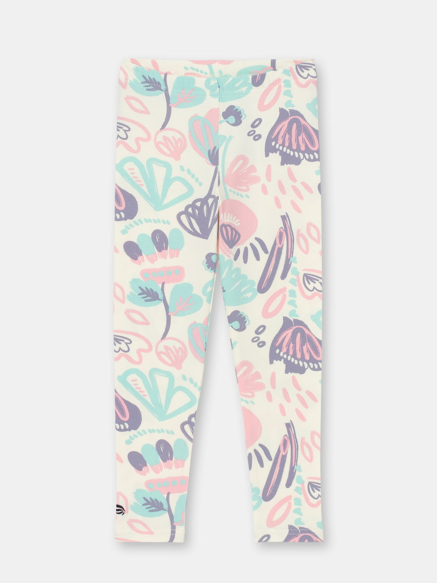 Cherubino "Soft Petals" Cozy Watercolor Floral Leggings for Girls