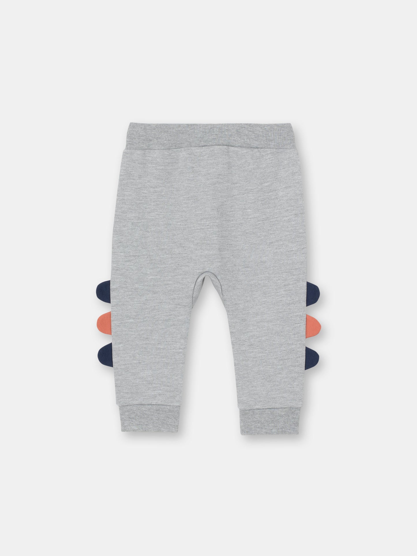 Roarsome Dino Joggers for Toddlers - Light Grey Melange