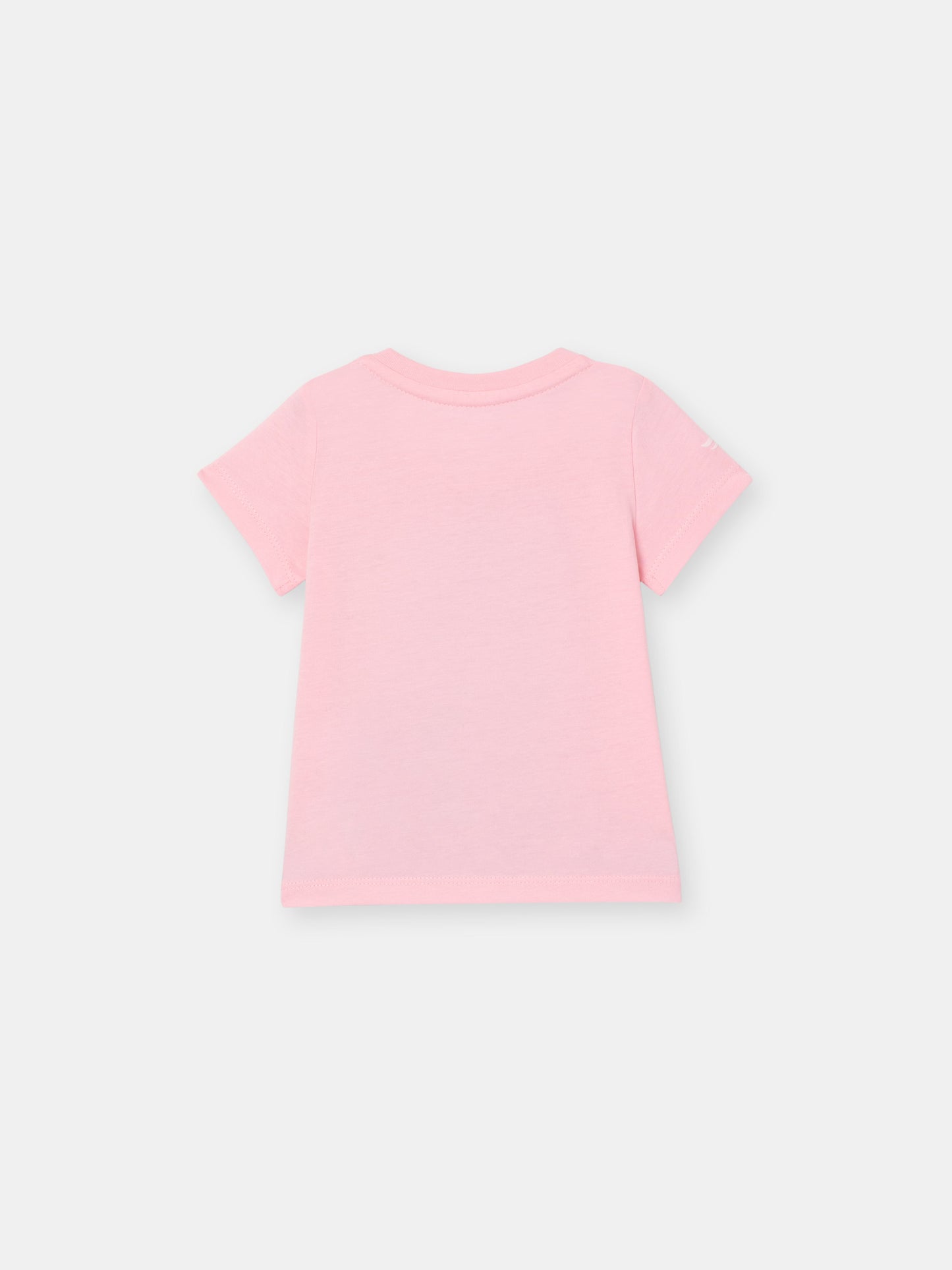 Short Sleeve T-Shirt with (Zebra) Patch Embellishment - Pink