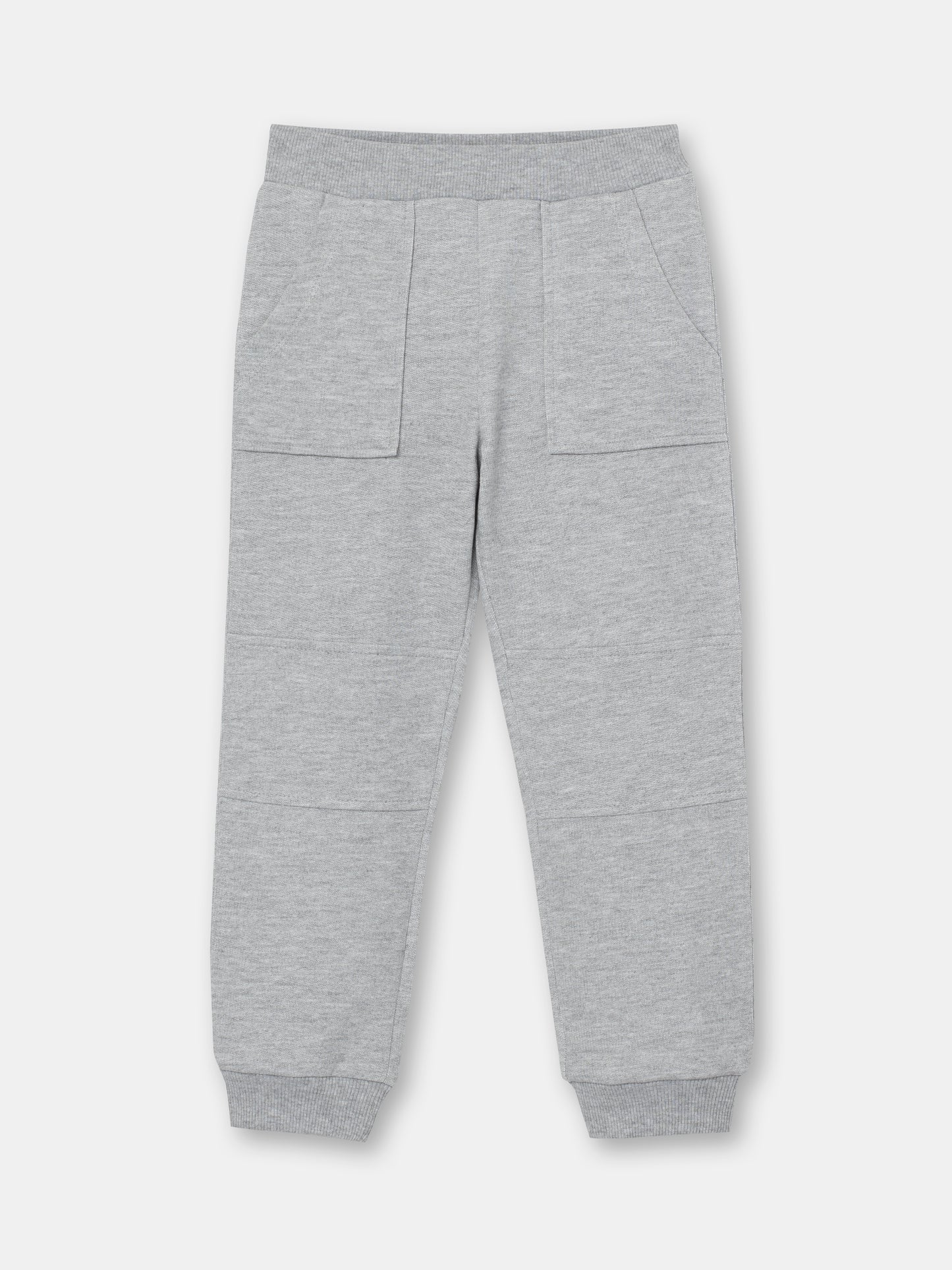 Boys Grey French Terry Pants with Pockets