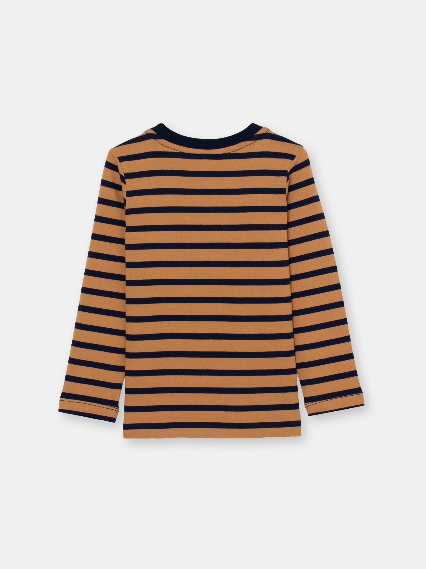 Boys Brown Long Sleeve T-shirt with Cool Beaver Print