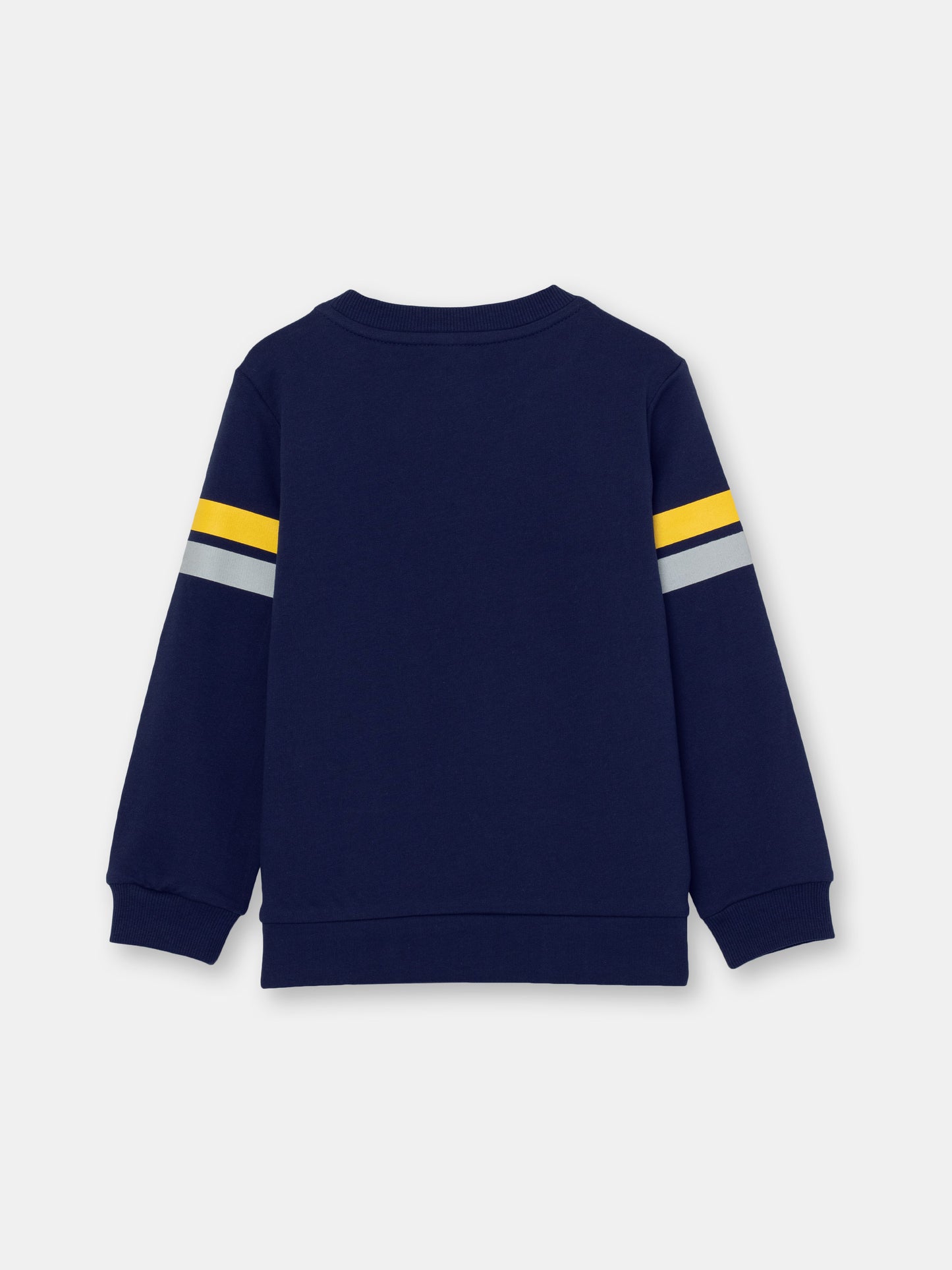 Boys Dark Blue Sweatshirt with Dive Into World Print