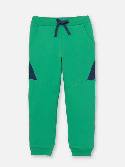 Boys Green French Terry Pants