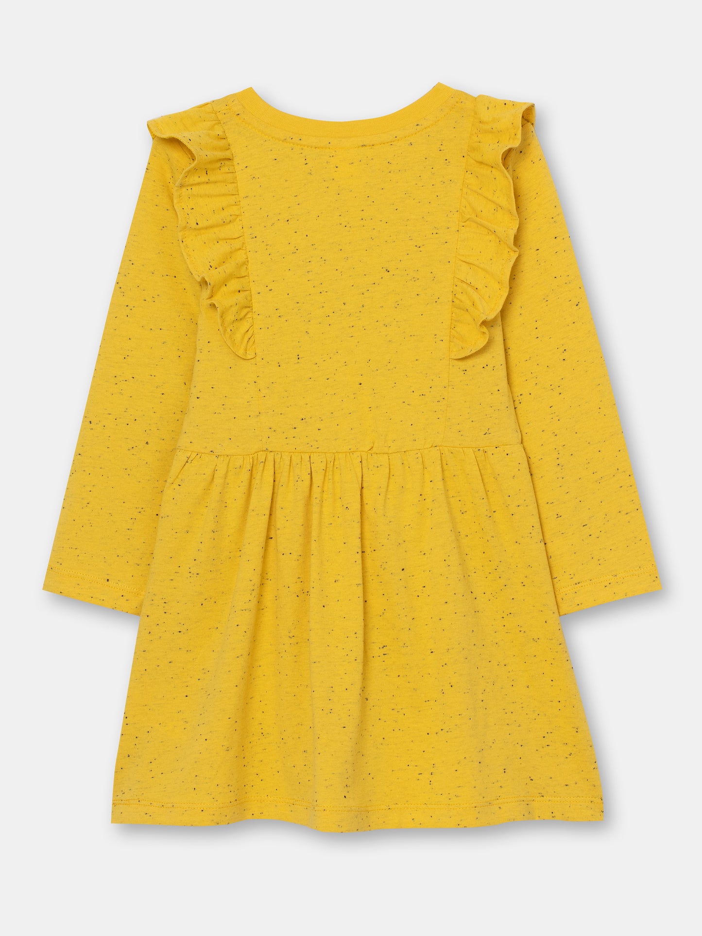 CWKG 62888-30-290 - Cherubino girls yellow dress with rule the world print - back