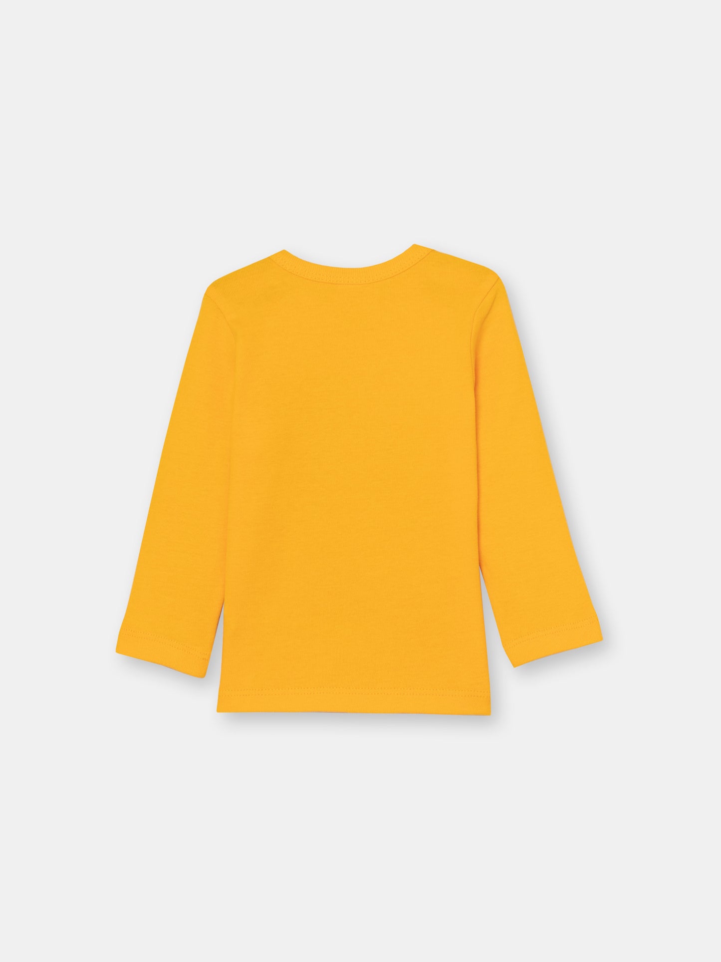 Baby Boys Orange Long Sleeve T-shirt with Penguin Jump Print