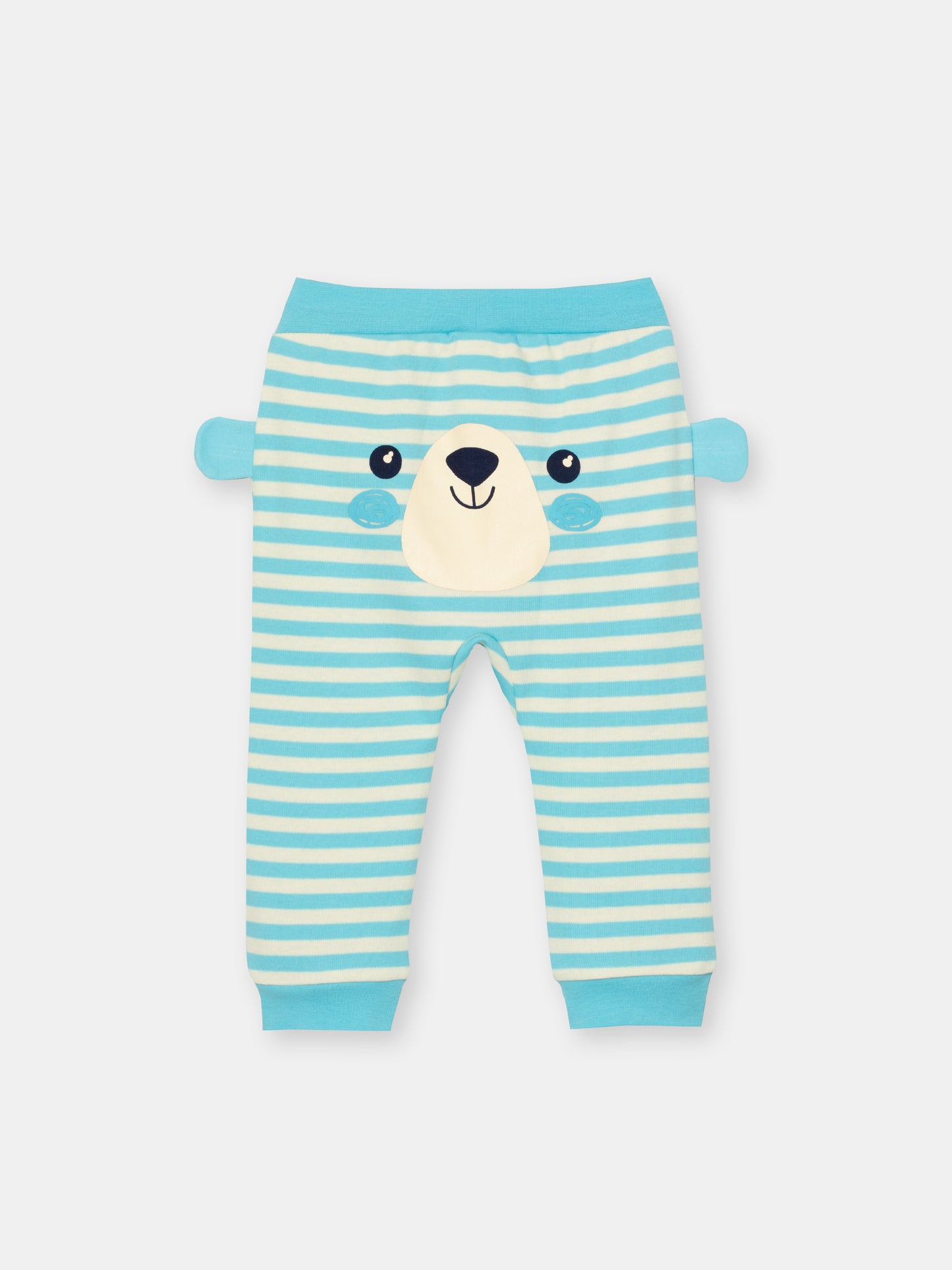 CWNB 70081-43-285 - Cherubino newborn baby boys atlantis pants with bear face print - back