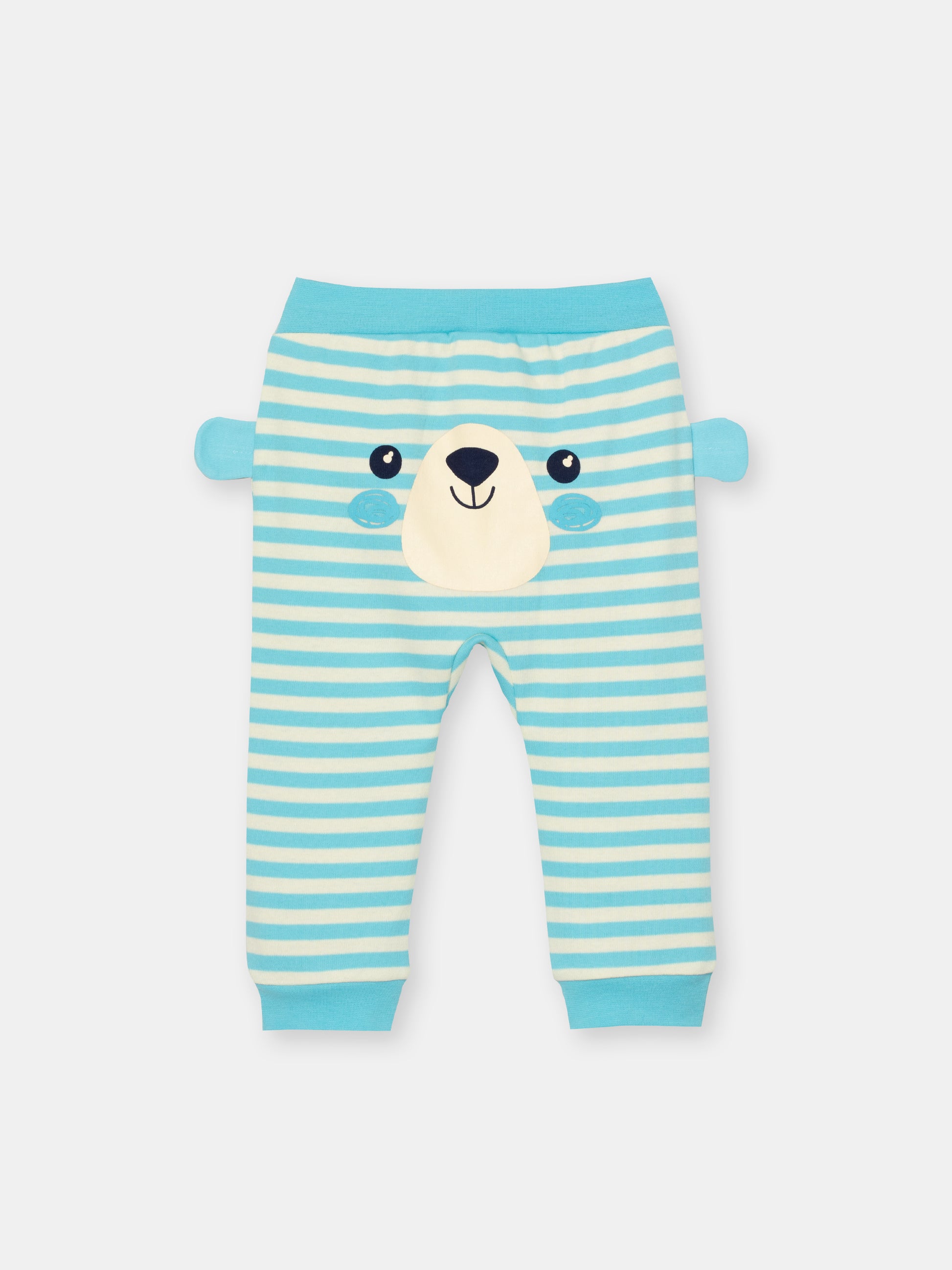 CWNB 70081-43-285 - Cherubino newborn baby boys atlantis pants with bear face print - back