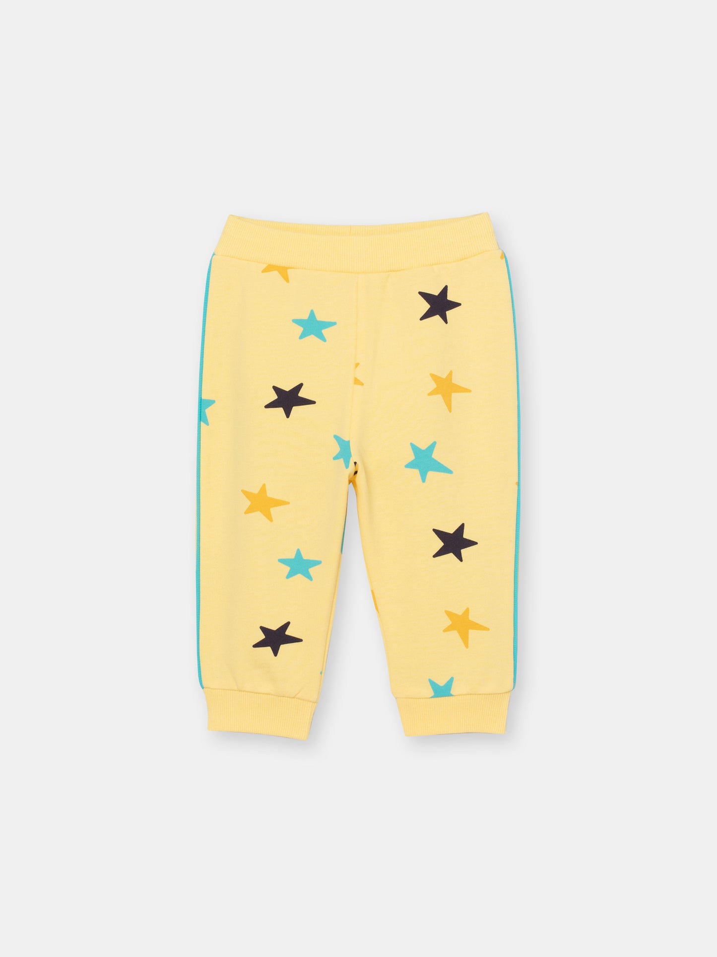 Newborn Baby Boys Yellow Pants with Stars Print