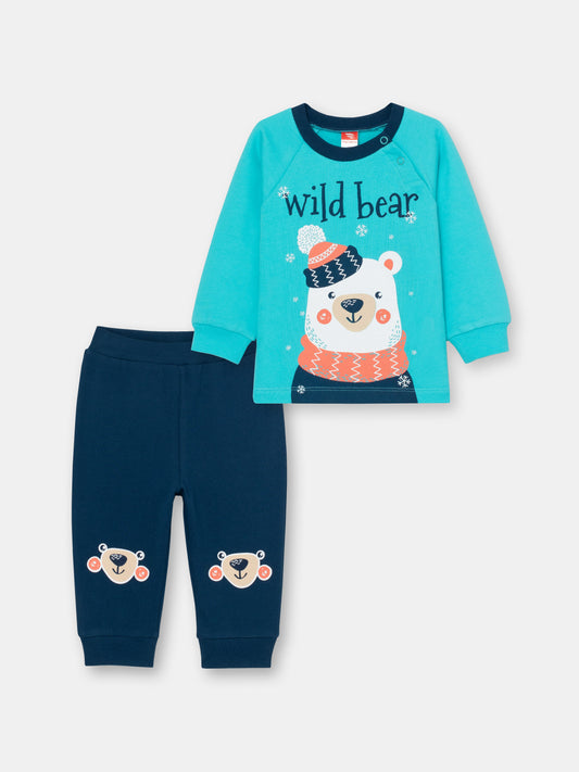 Baby Boys Atlantis Two-Piece Set with Wild Bear Print
