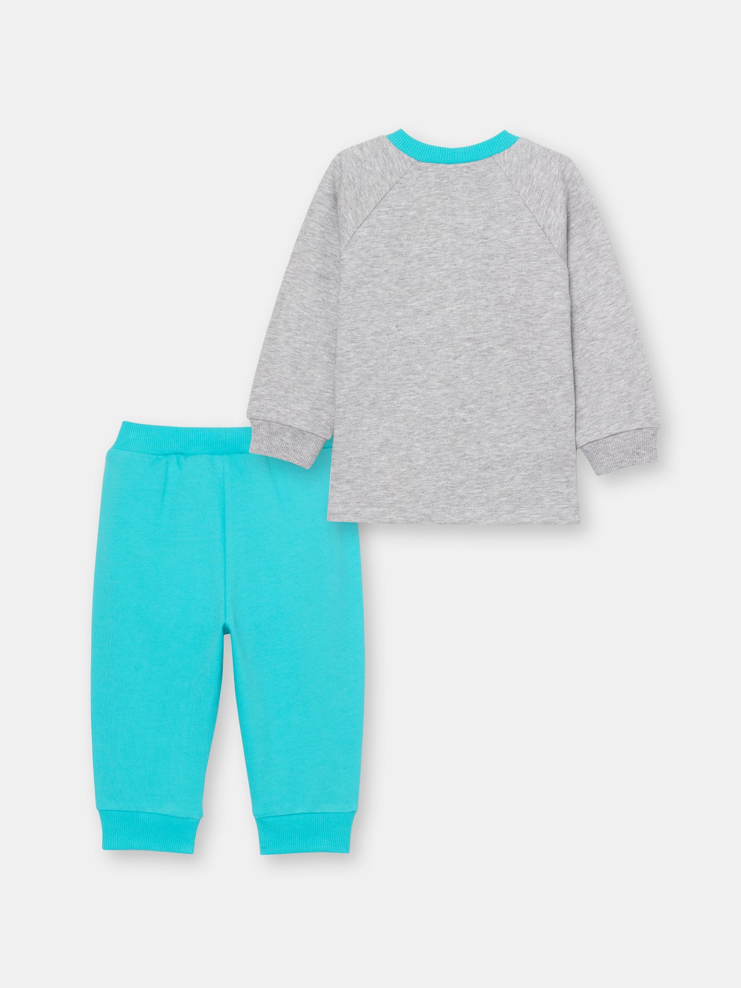 Baby Boys Grey Two-Piece Set with Wild Bear Print