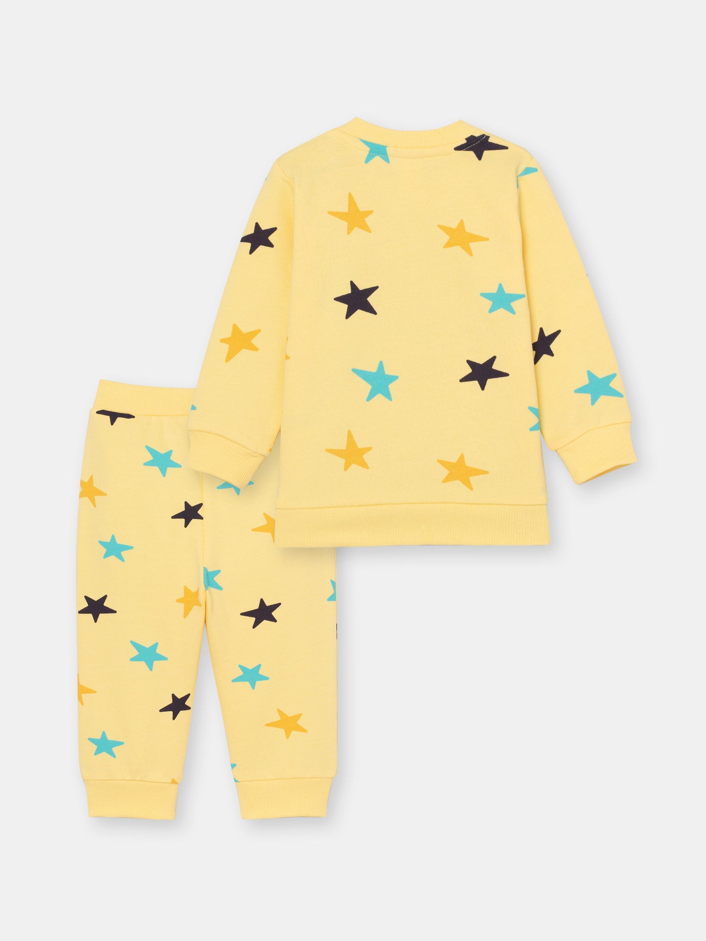 Baby Boys Yellow Two-Piece Set with North Pole Print