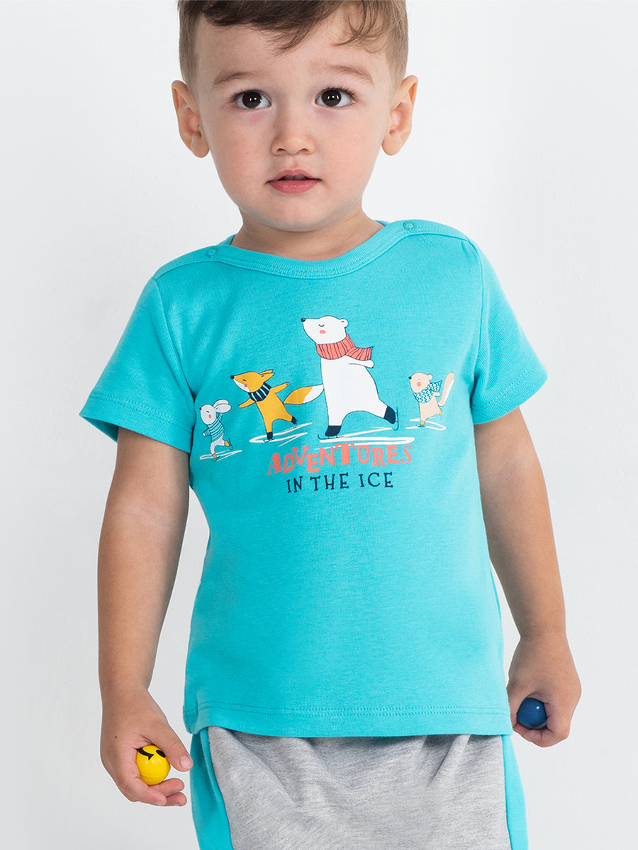 Baby Boys Atlantis T-shirt with Ice Adventures Print